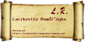 Laczkovits Reményke névjegykártya